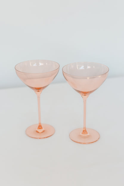 Estelle Colored Martini Glass - Set of 2 {Blush Pink}