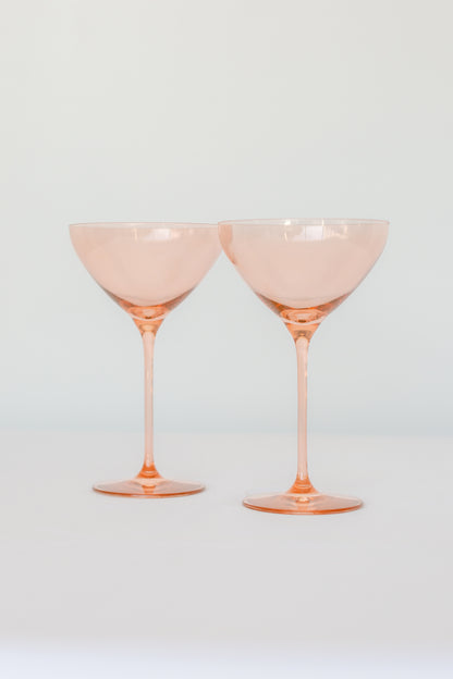 Estelle Colored Martini Glass - Set of 2 {Blush Pink}