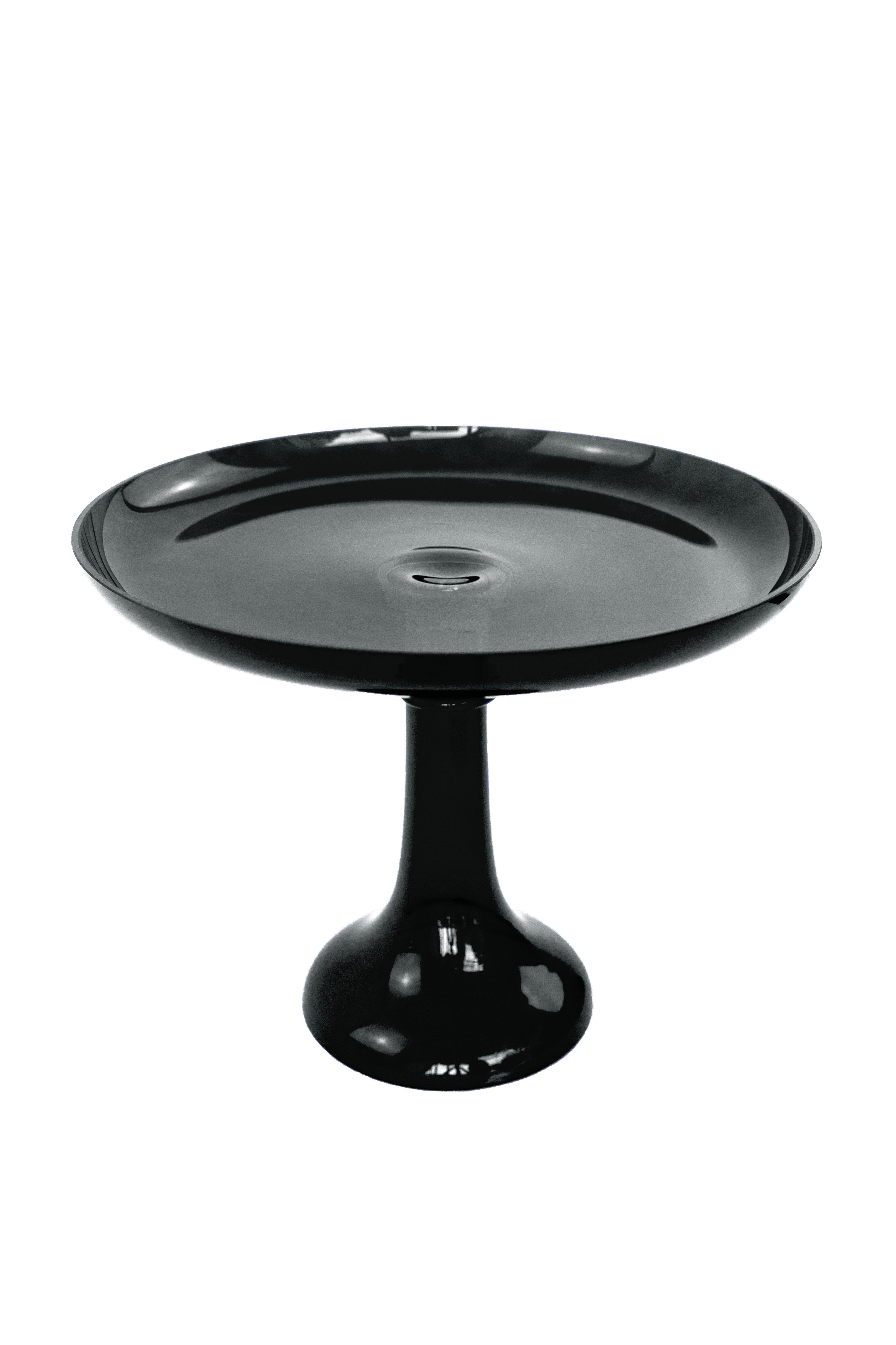 Black glass 2025 cake stand