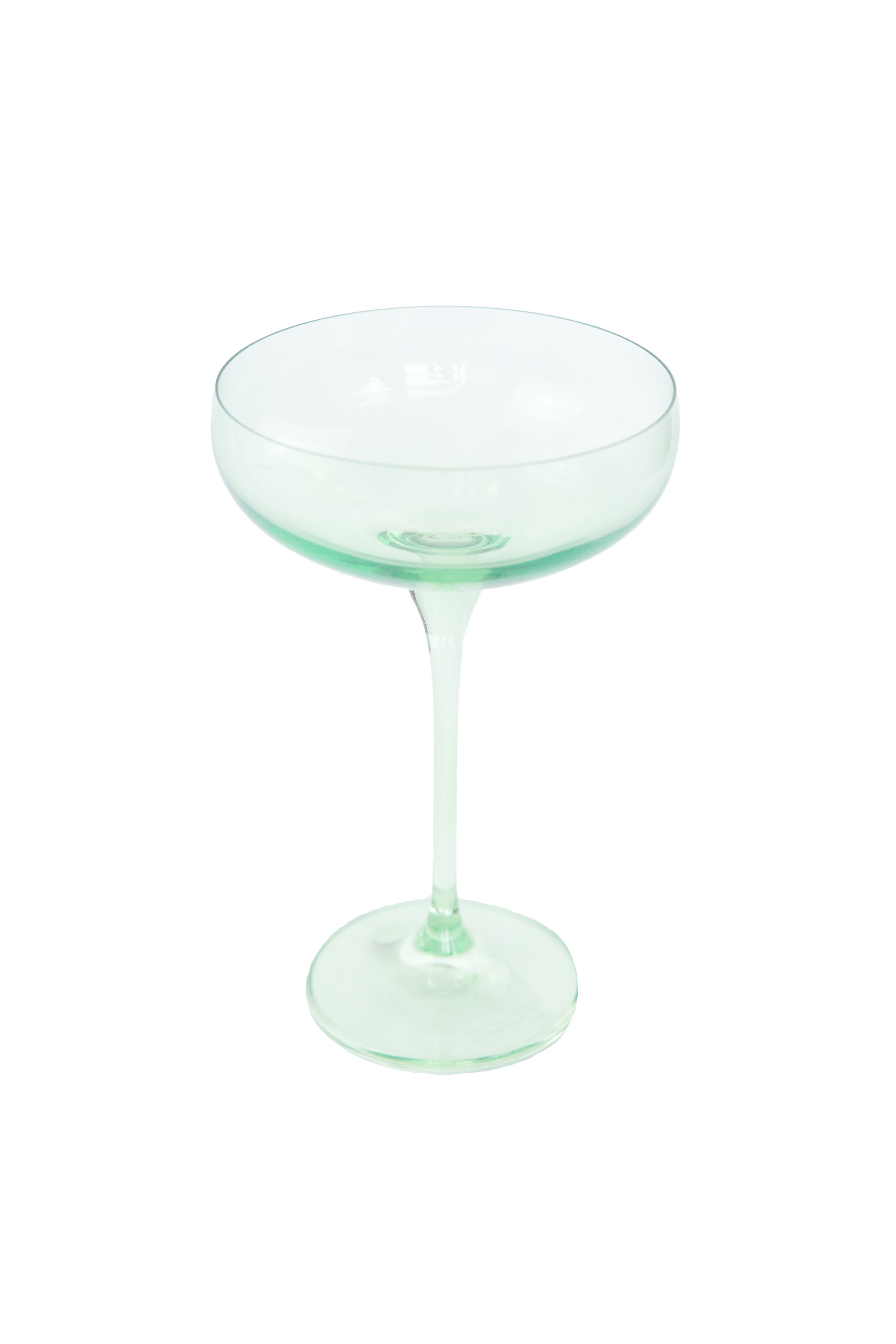 Estelle Colored Champagne Coupe Stemware - Set of 6 {Mint Green}