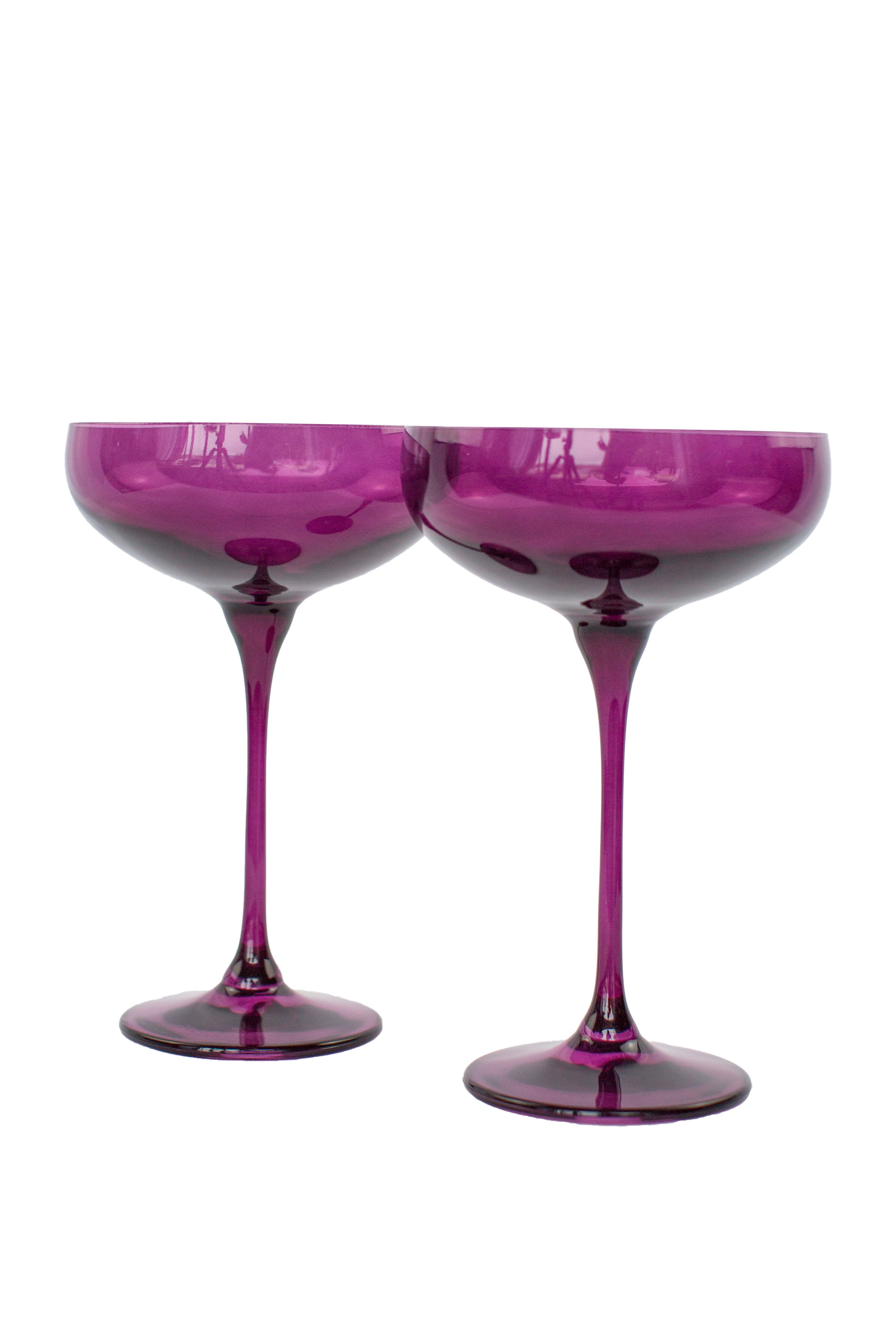 Estelle Colored Champagne Coupe Stemware - Set of 2 {Amethyst}