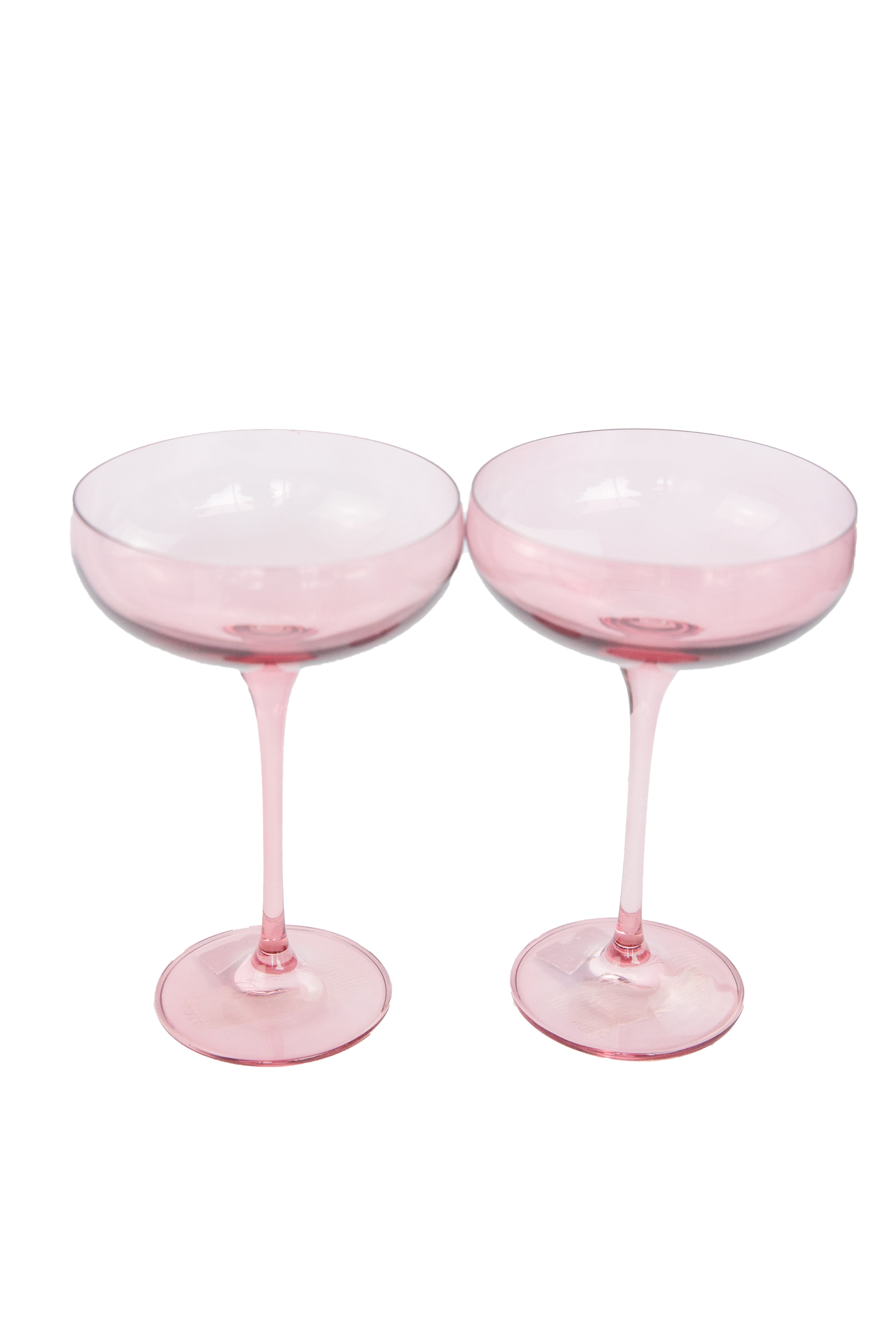 Estelle Colored Champagne Coupe Stemware - Set of 2 {Rose 