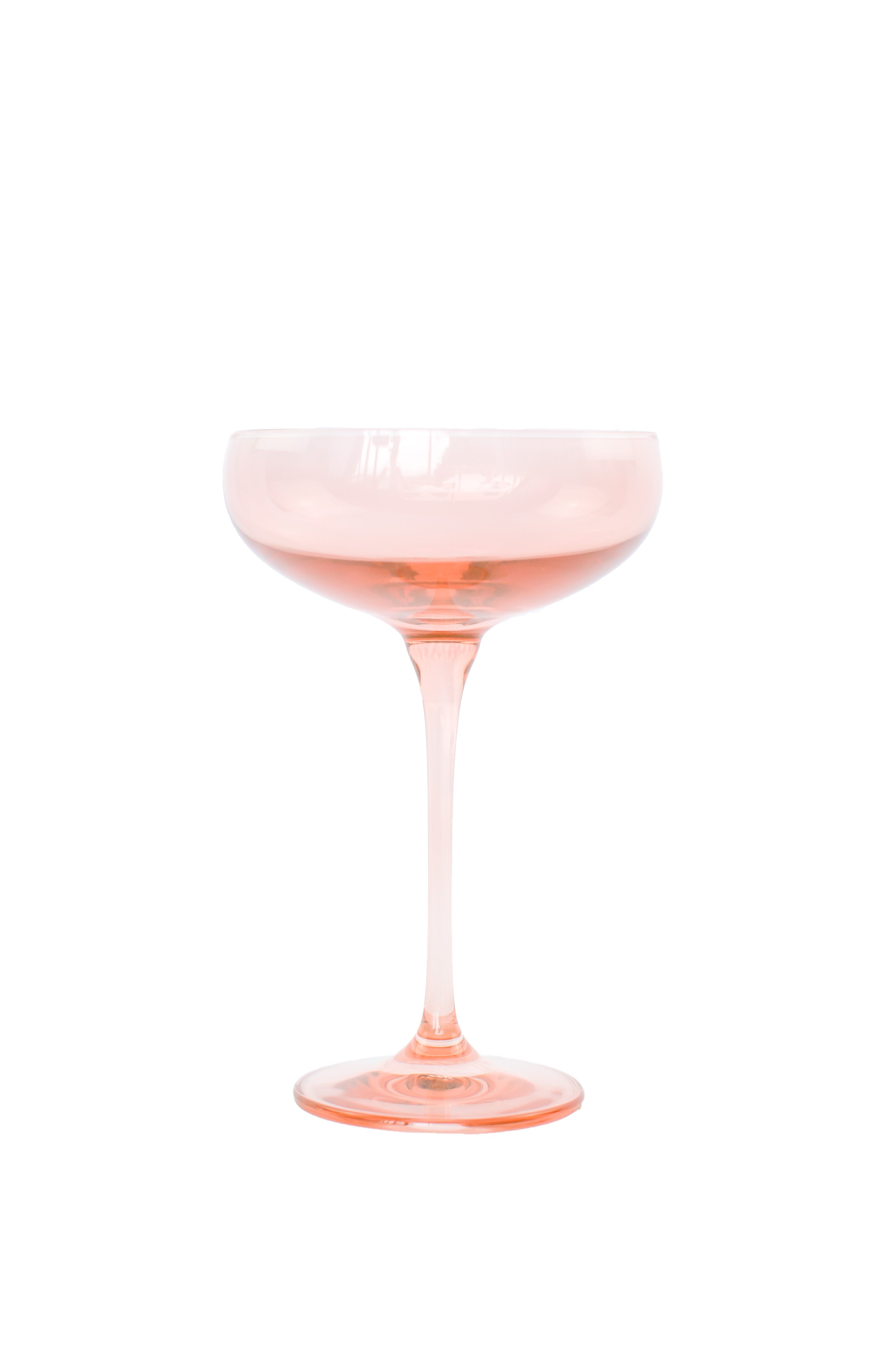 Estelle Colored Champagne Coupe Stemware - Set of 6 {Blush Pink}