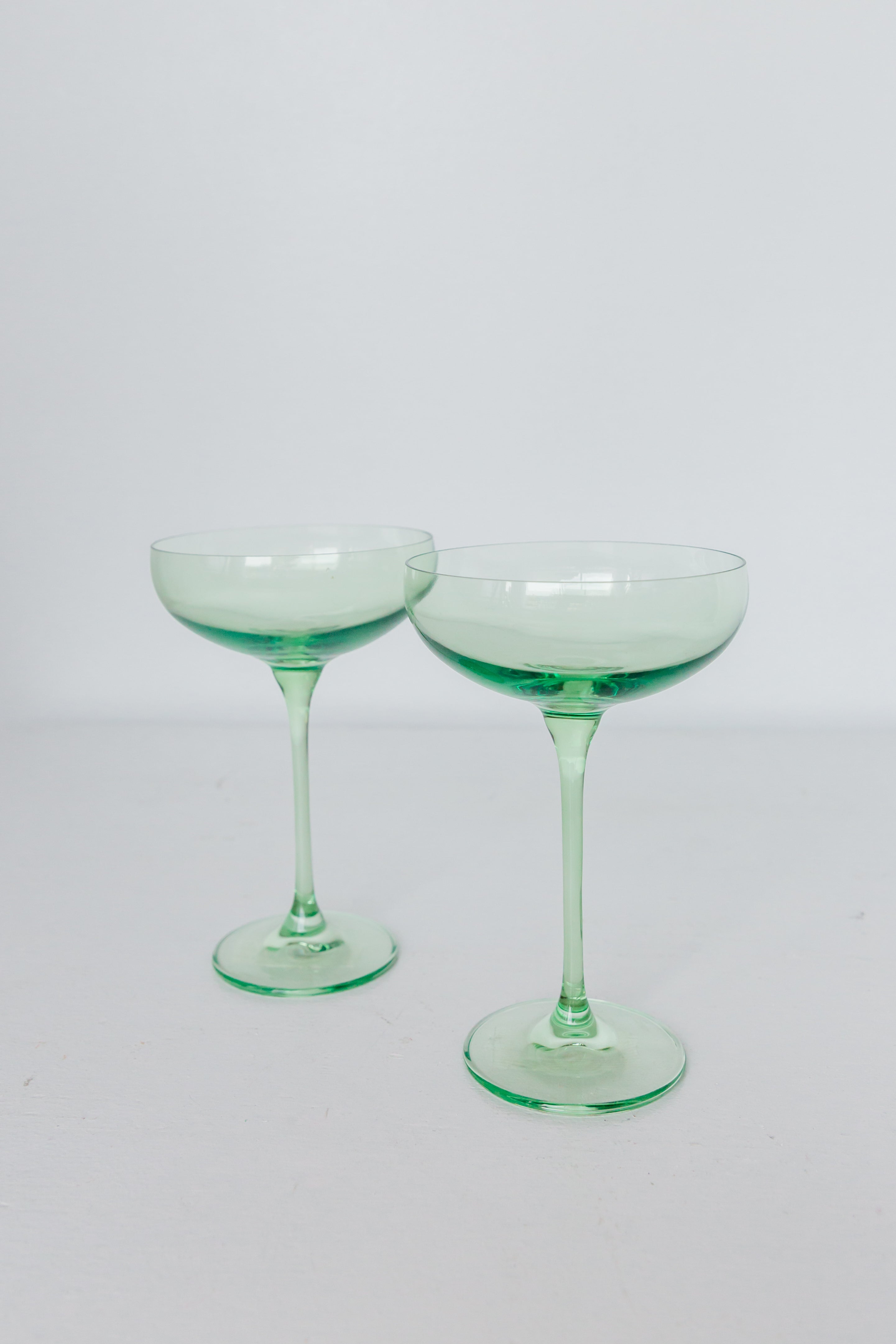 Estelle Colored Champagne Coupe Stemware - Set of 2 {Mint Green}