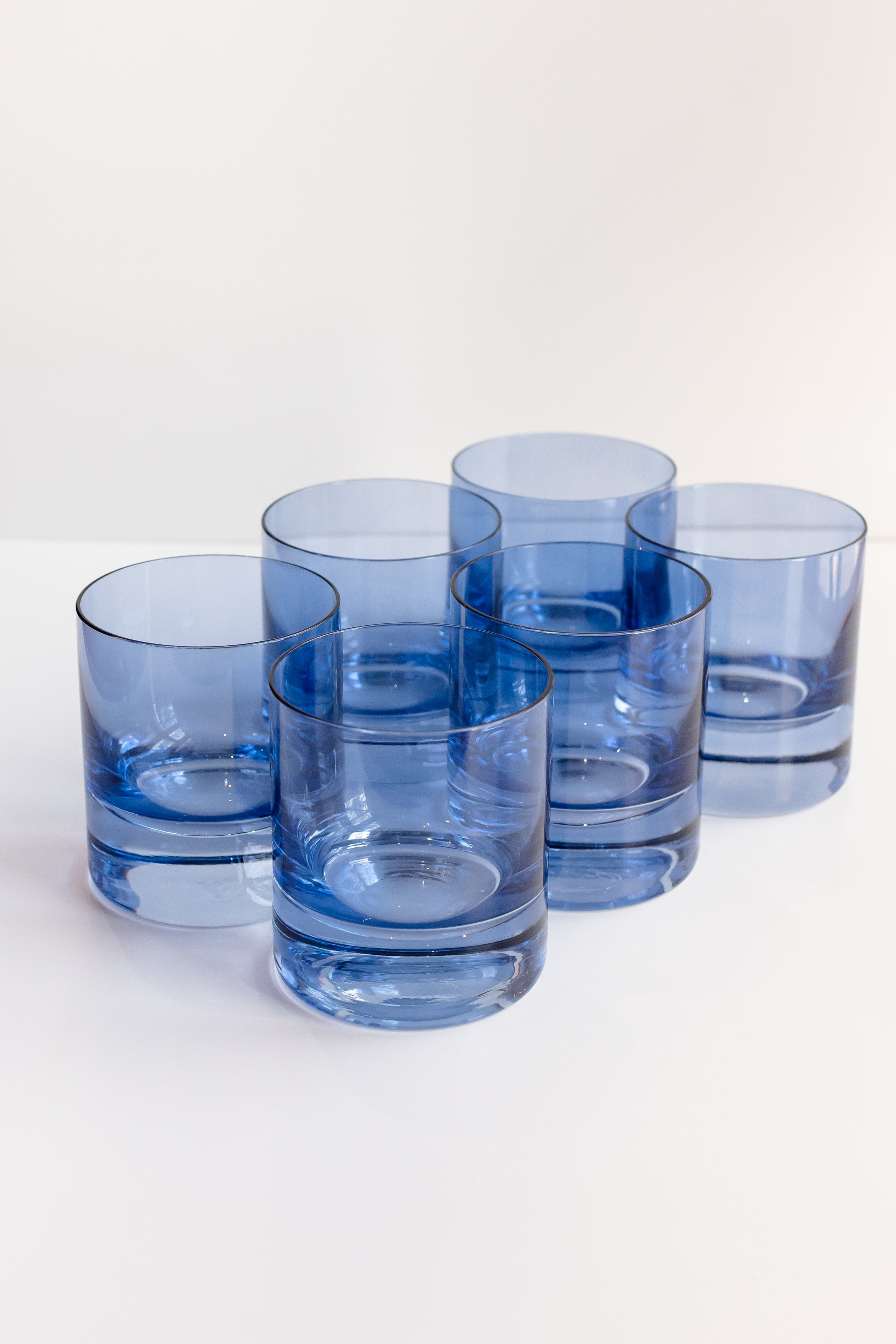 Estelle Colored Rocks Glass - Set of 6 {Cobalt Blue}