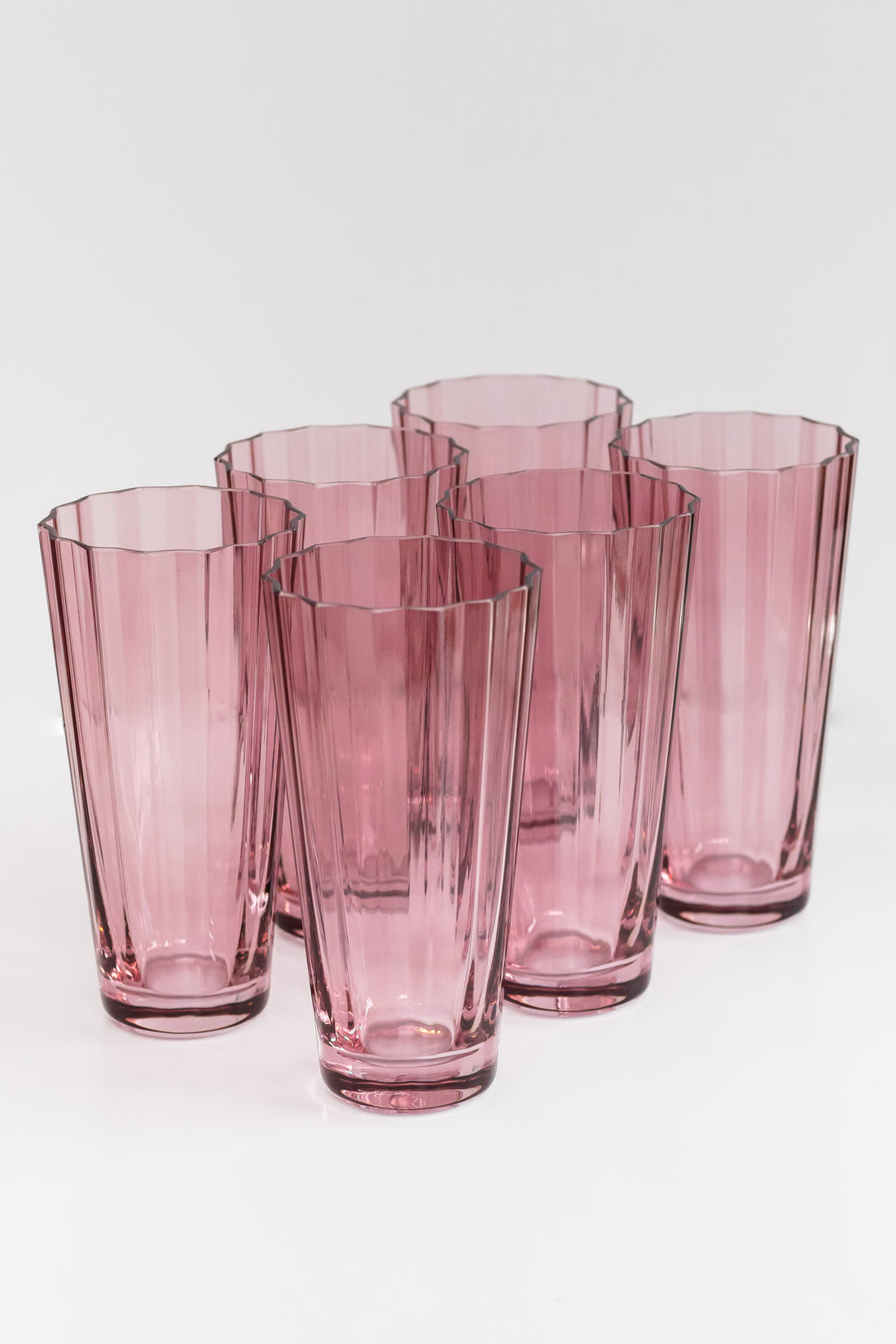 Estelle Colored Sunday High Balls - Set of 6 {Rose}