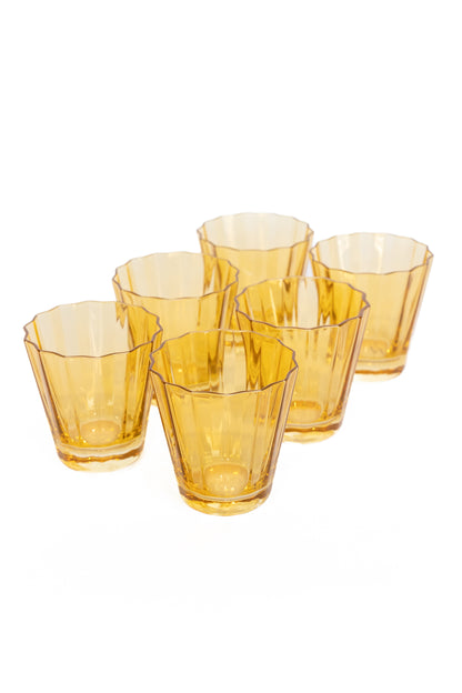Estelle Colored Sunday Low Balls - Set of 6 {Yellow}
