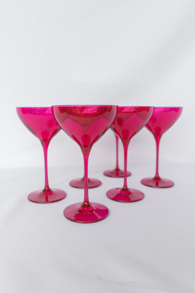 Estelle Colored Glass Martini Glasses (Set of 6) – sewardandlake