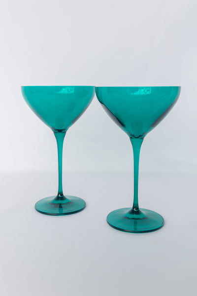 Striped Martini Glasses (Set of 2) - Lilac + Green – House of Nomad