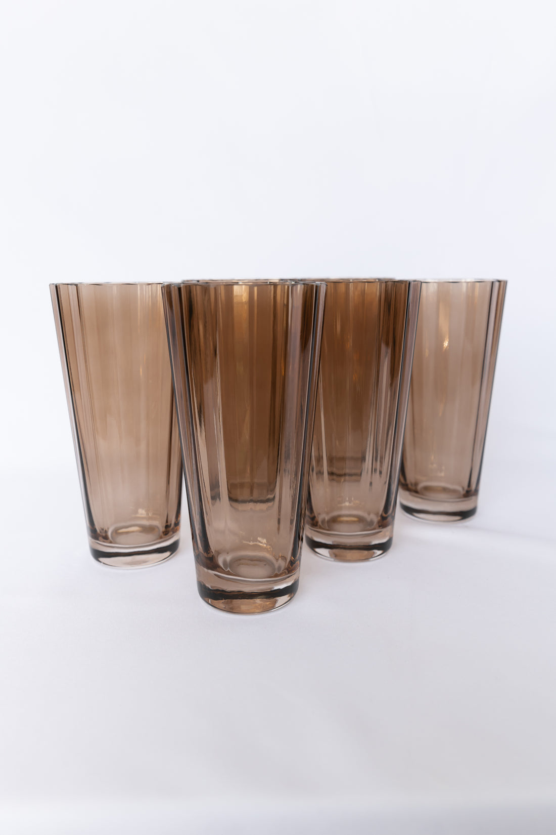 Estelle Colored Sunday High Balls - Set of 6 {Mocha Mousse (Our Amber Smoke)}
