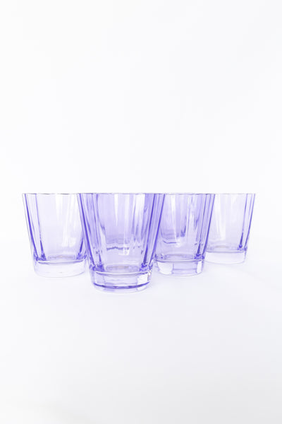 Estelle Colored Glass Sunday Set of 6 Highball Glasses in Lavender