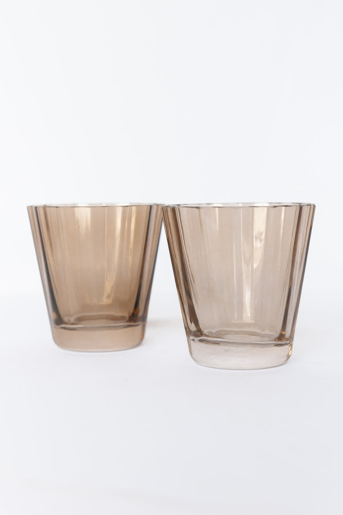 Estelle Colored Sunday Low Balls - Set of 2 {Mocha Mousse (Our Amber Smoke)}