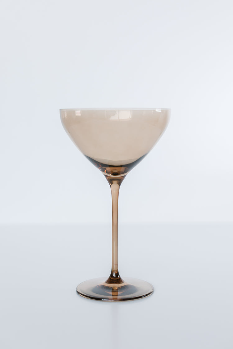 Estelle Colored Martini Glass Set of 2 {Amber Smoke} Estelle