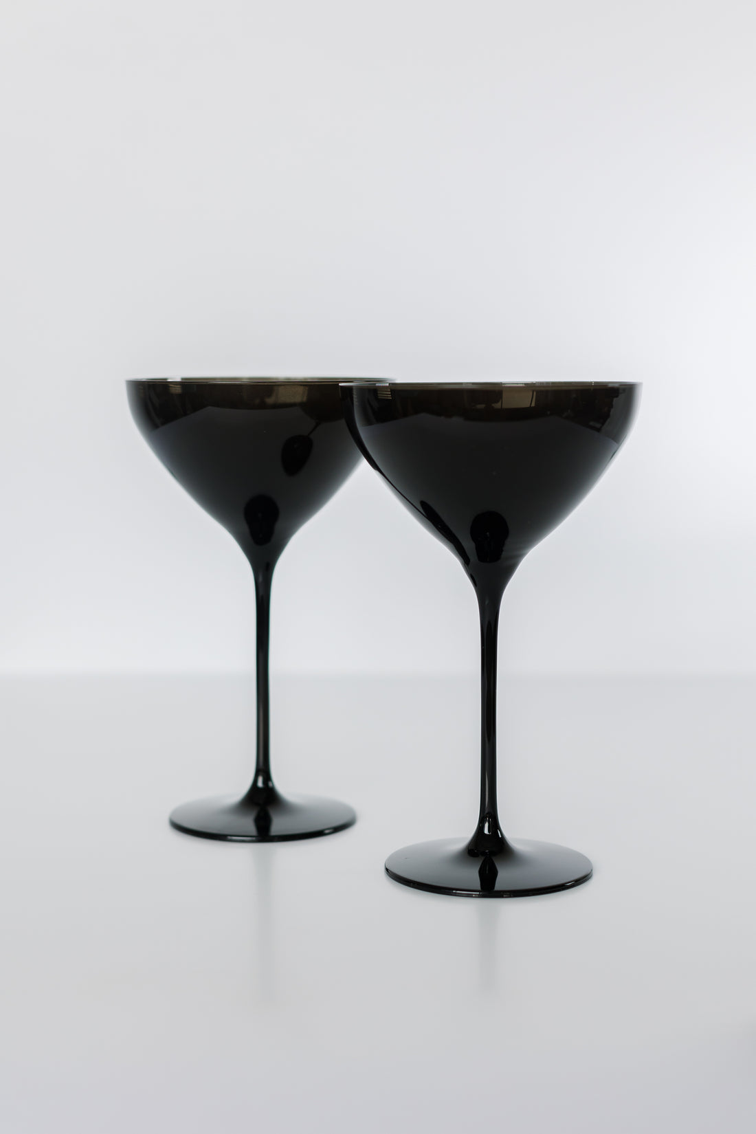 Estelle Colored Martini Glass - Set of 2 {Black}