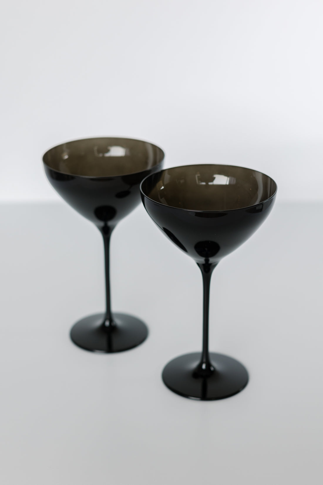 Estelle Colored Martini Glass - Set of 2 {Black}