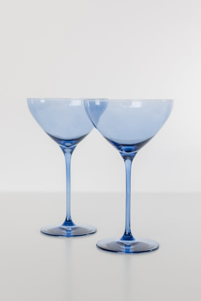 Modern Martini Glasses Set of 2 Blue – Sedoni Gallery