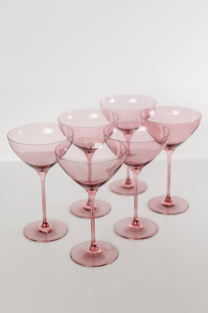 Estelle Colored Martini Glass - Set of 6 {Rose}