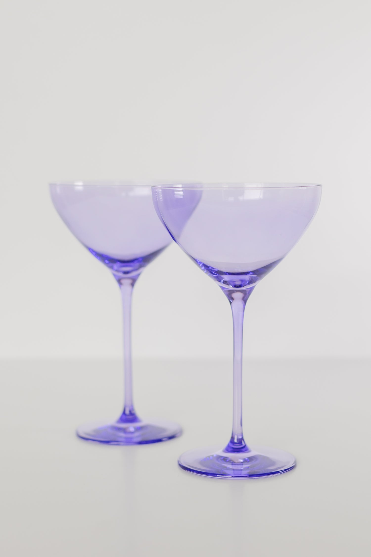 Estelle Colored Martini Glass - Set of 2 {Lavender} – Estelle Colored Glass