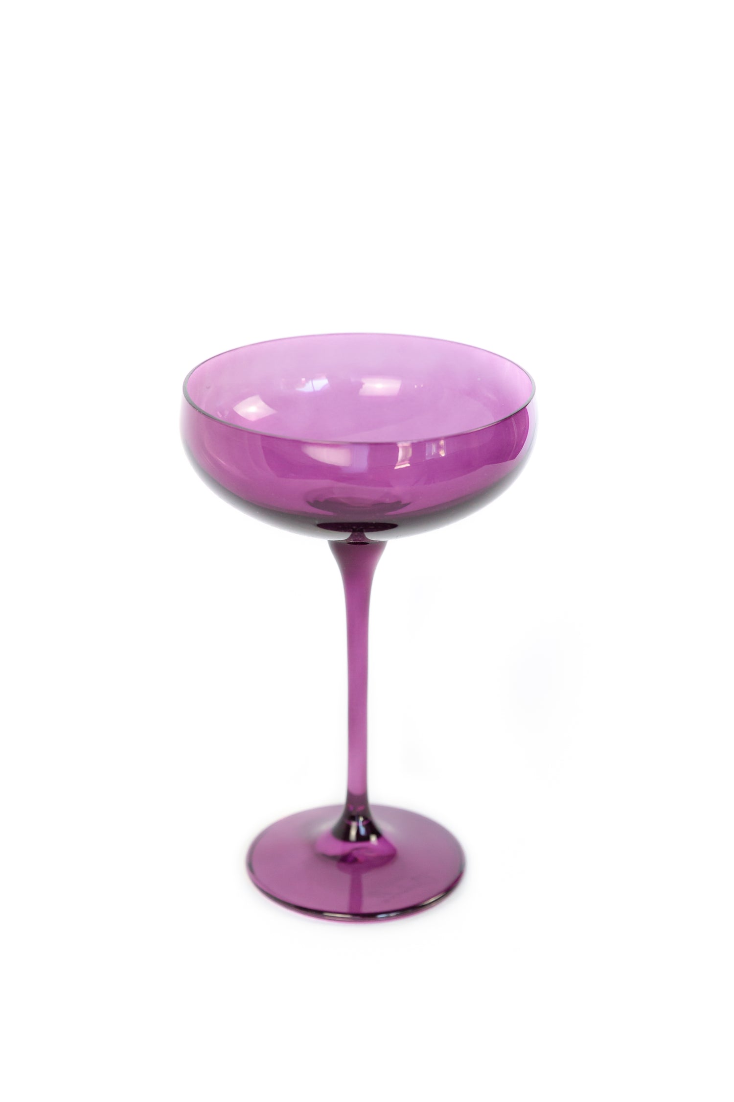 Estelle Colored Champagne Coupe Stemware - Set of 6 {Amethyst}