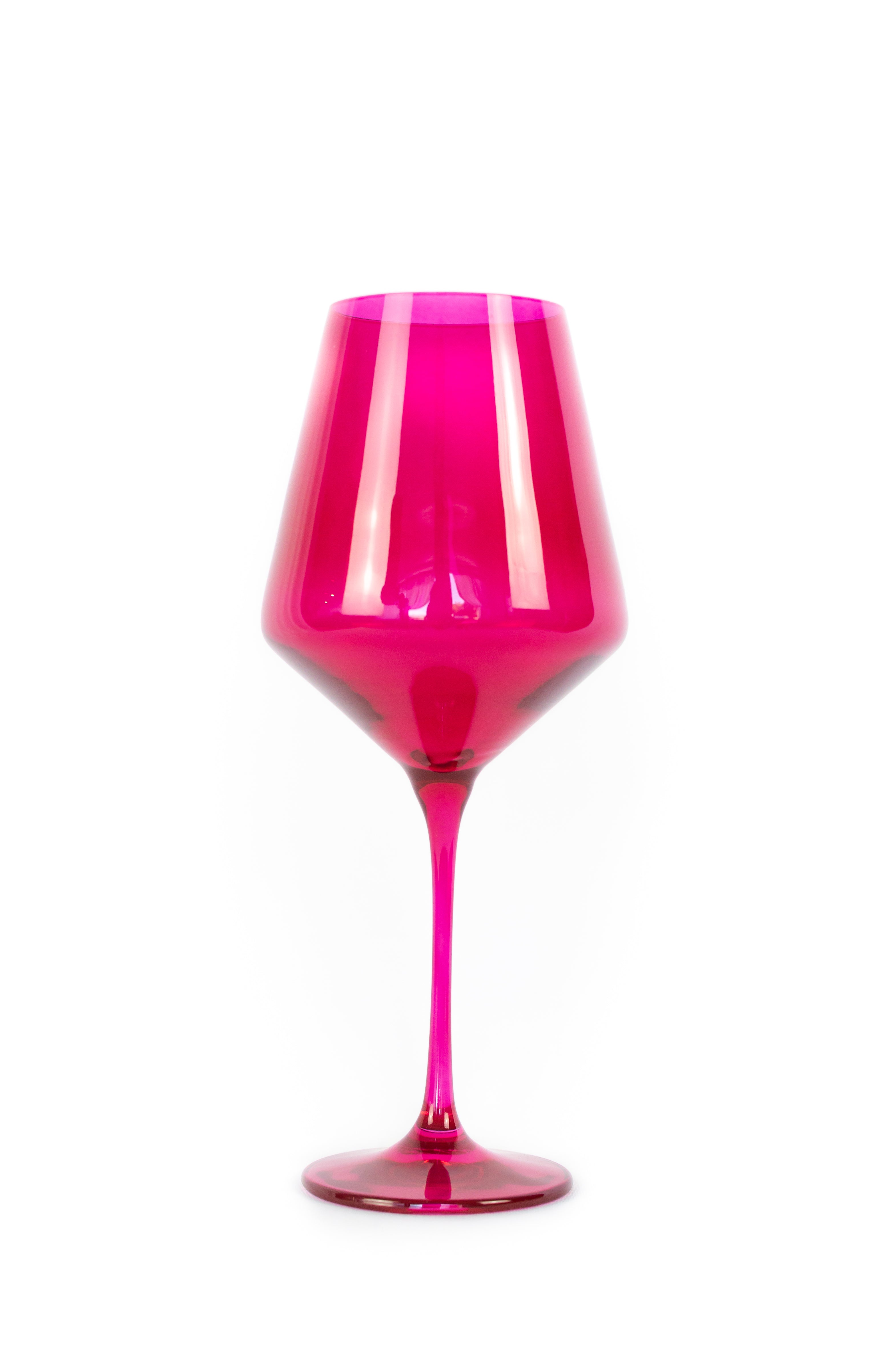 Estelle Colored Wine Stemmed Glasses - Set of 6 {Custom Set}