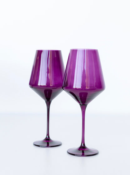 Estelle Colored Wine Stemware - Set of 6 {Amethyst}