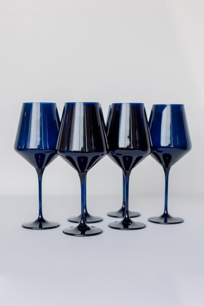 Estelle Colored Wine Stemware - Set of 6 {Midnight Blue}