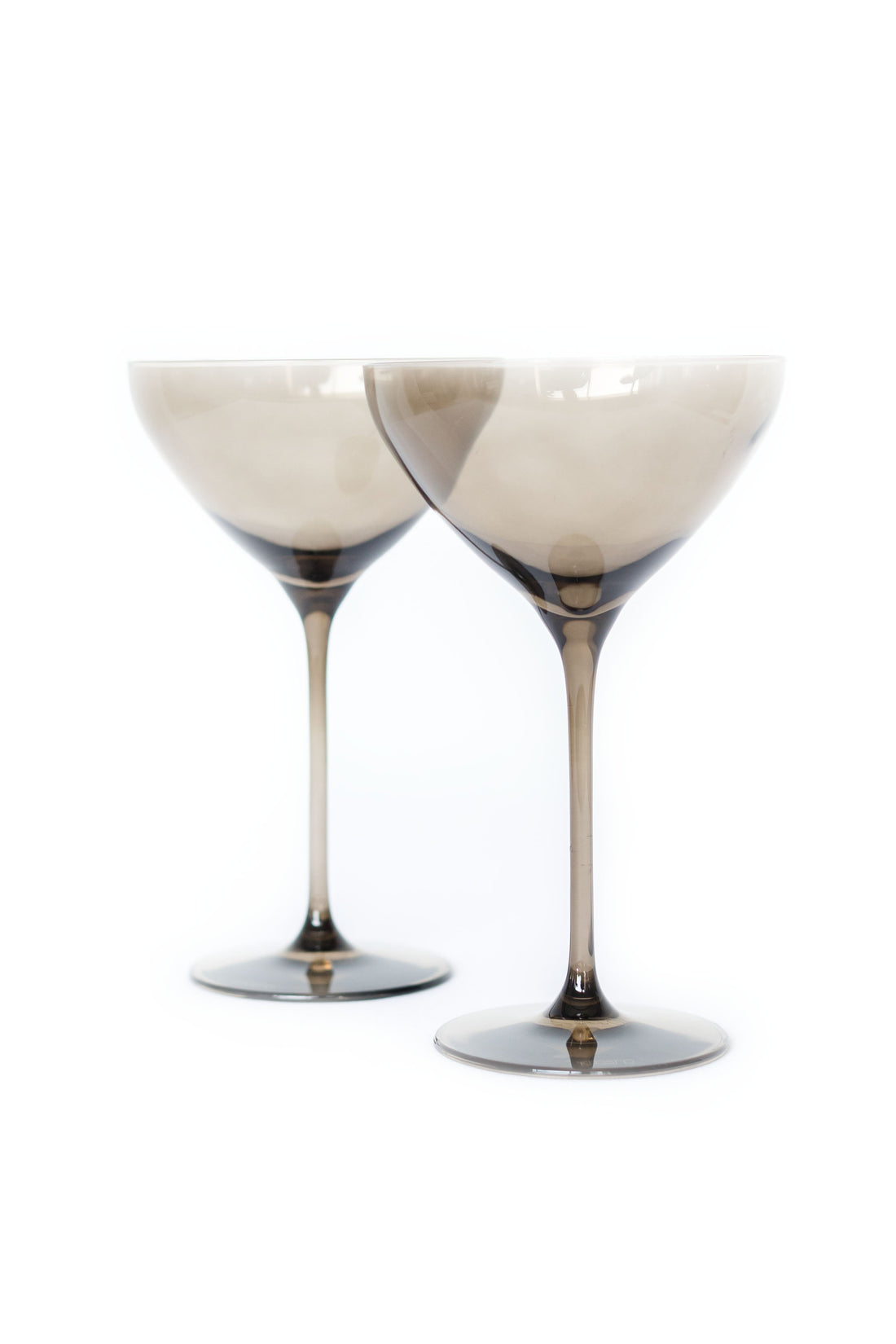 Estelle Colored Martini Glass - Set of 2 {Gray Smoke}
