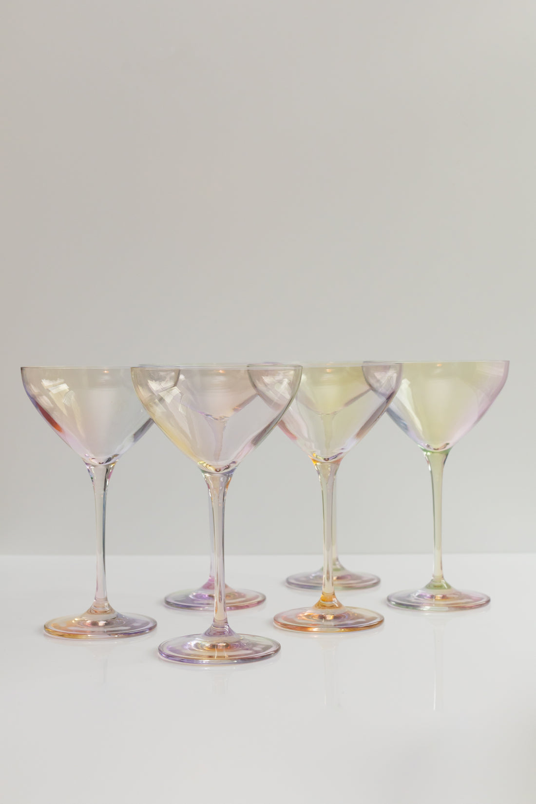 Estelle Colored Martini Glass - Set of 6 {Iridescent}