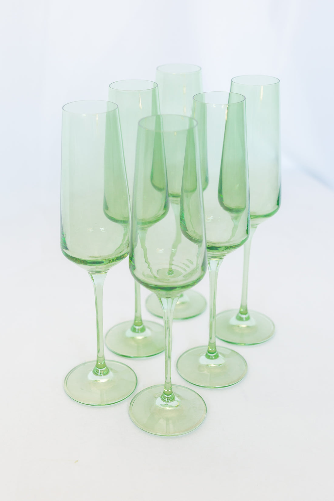 Estelle Colored Champagne Flute - Set of 6 {Mint Green}