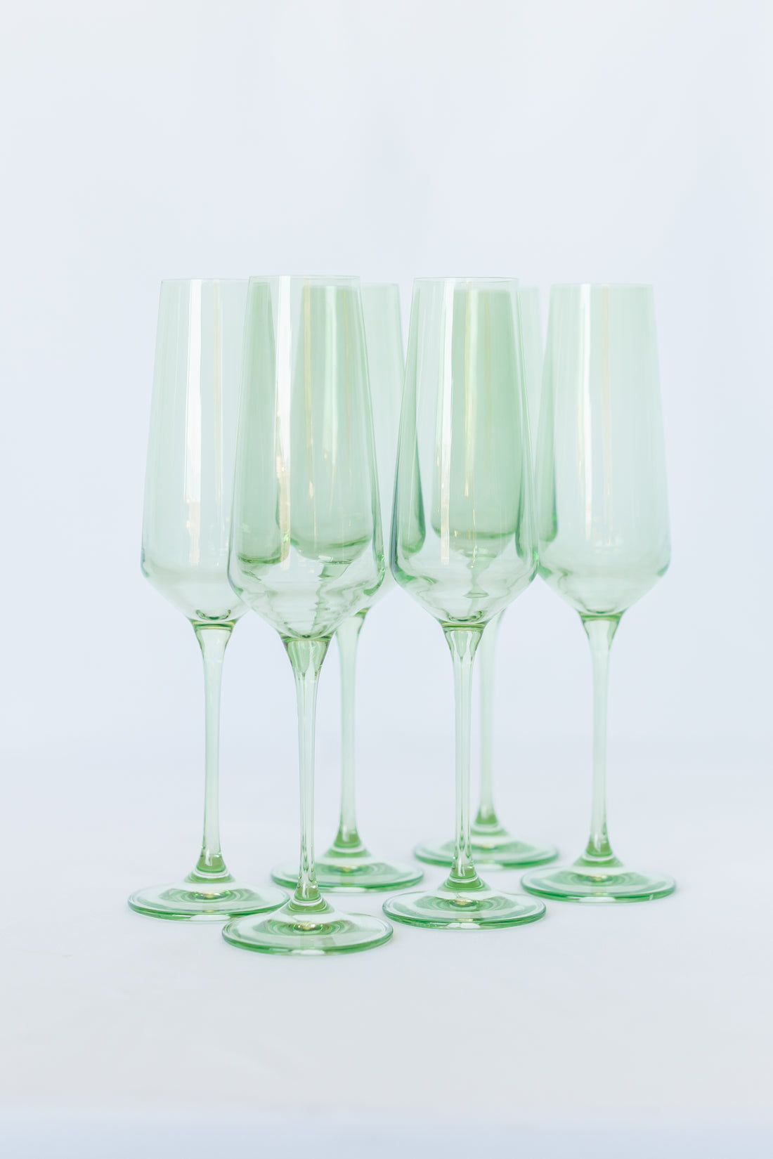 Estelle Colored Champagne Flute - Set of 6 {Mint Green}