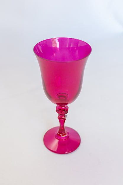 Estelle Colored Regal Goblet - Set of 2 {Viva Magenta (Our Fuchsia)}