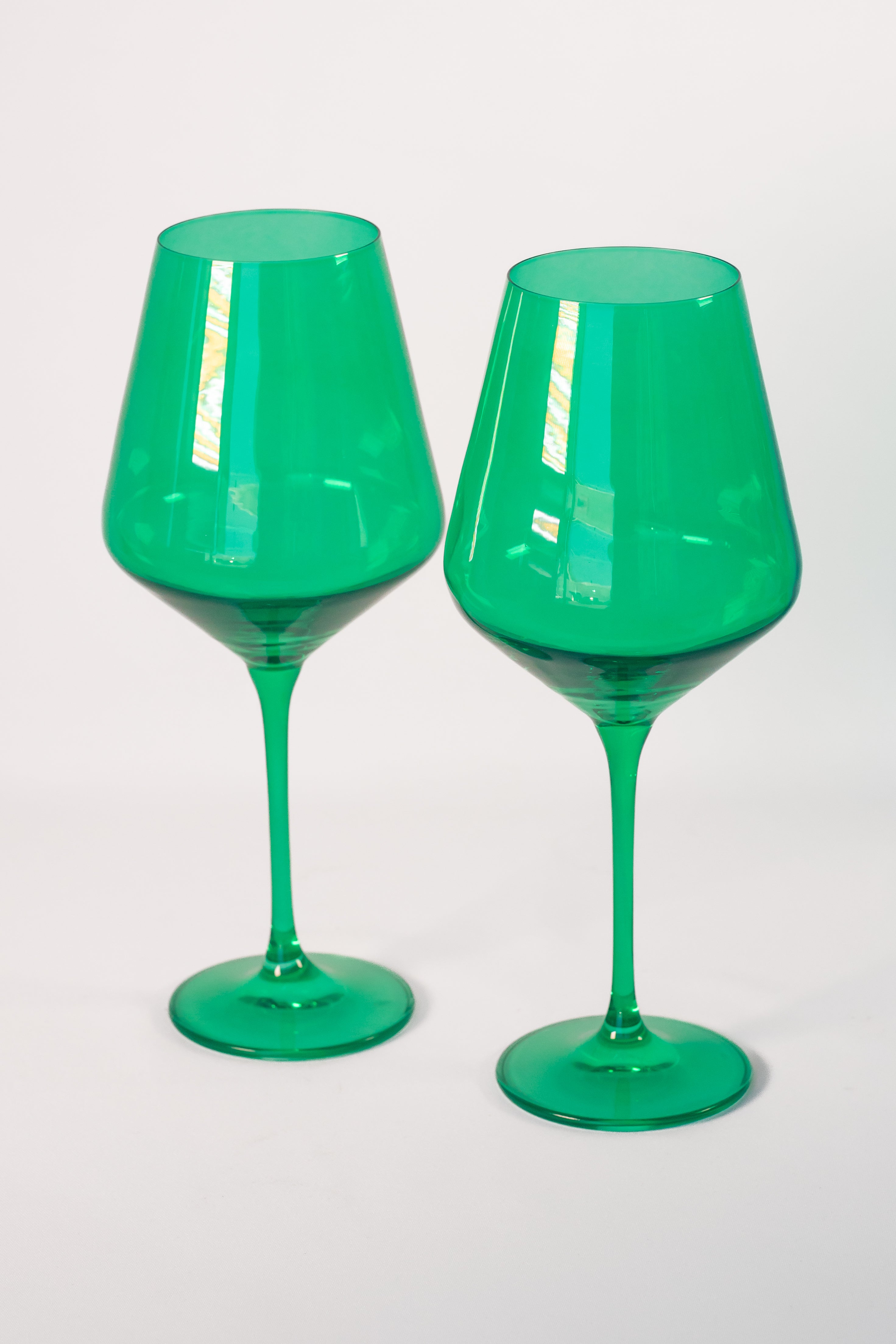 Estelle Colored Wine Stemware - Set of 2 {Kelly Green}