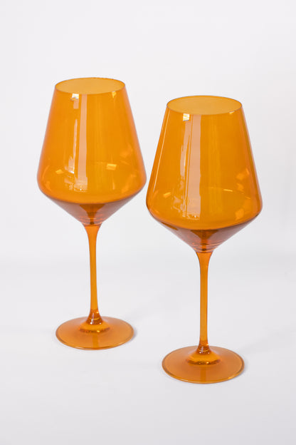 Estelle Colored Wine Stemware - Set of 2 {Butterscotch}