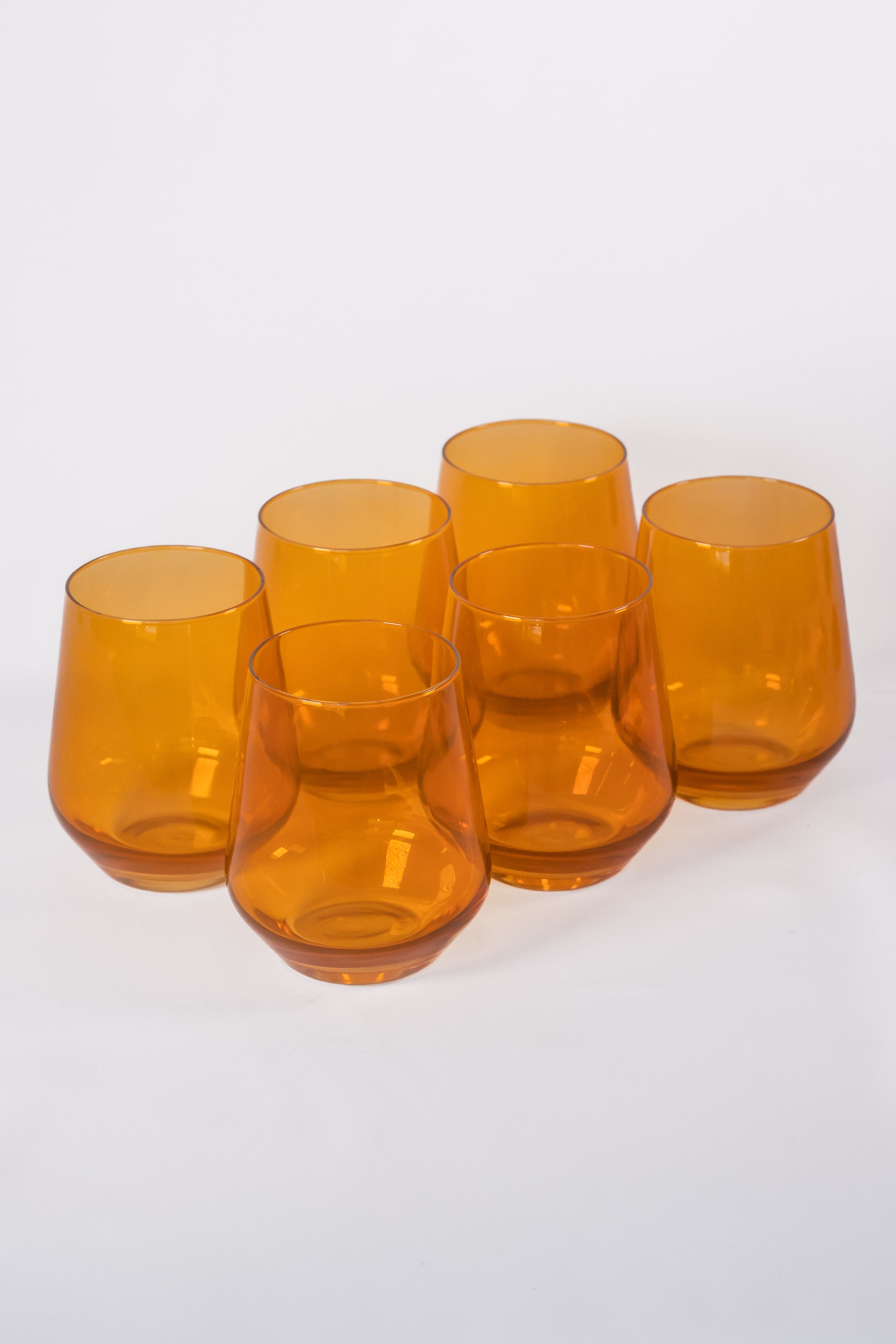 Estelle Colored Wine Stemless Set of 6 {Butterscotch} Estelle