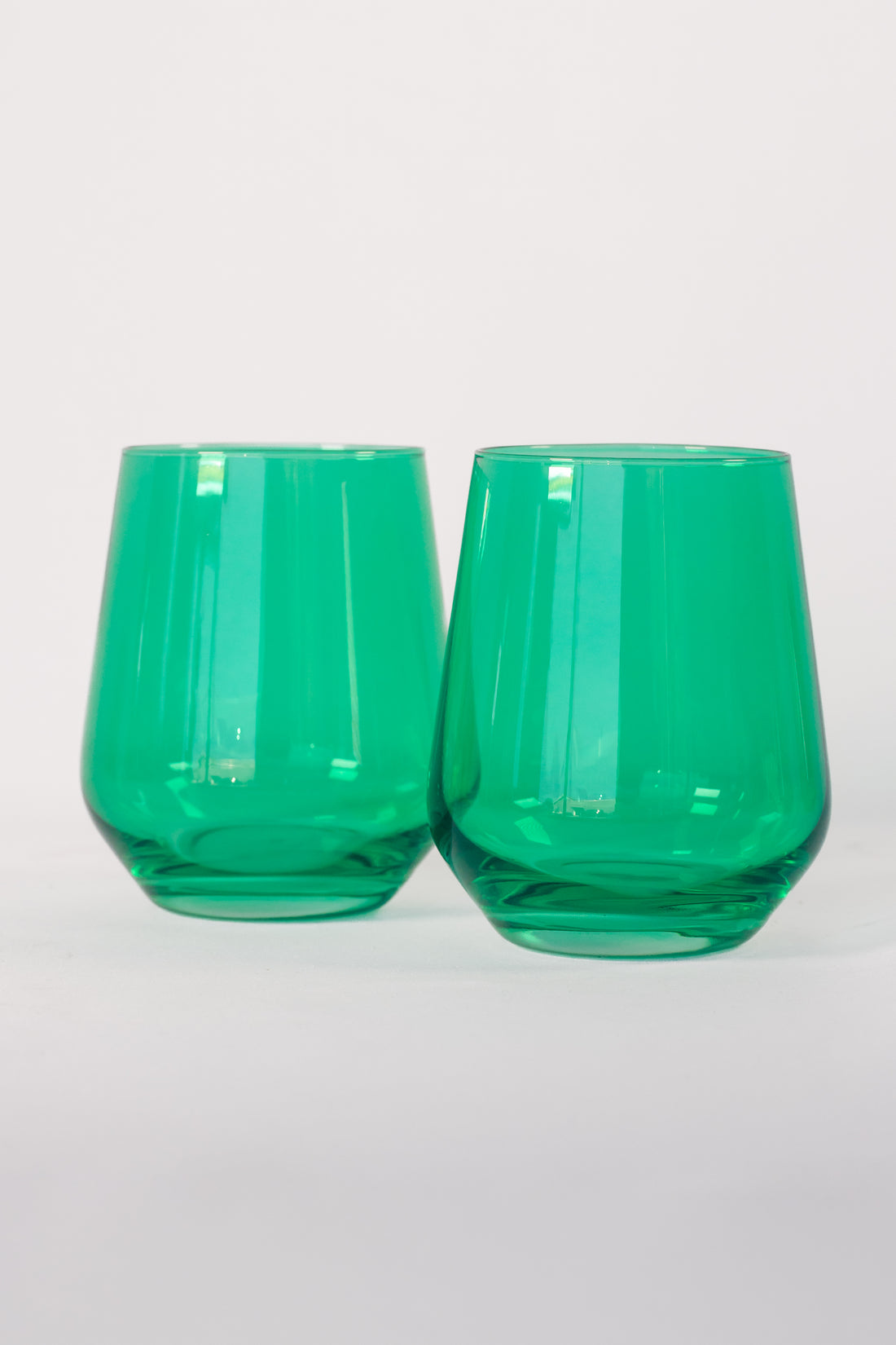 Estelle Colored Wine Stemless - Set of 2 {Kelly Green}