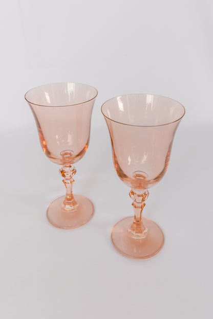 Estelle Colored Regal Goblet - Set of 2 {Blush Pink}
