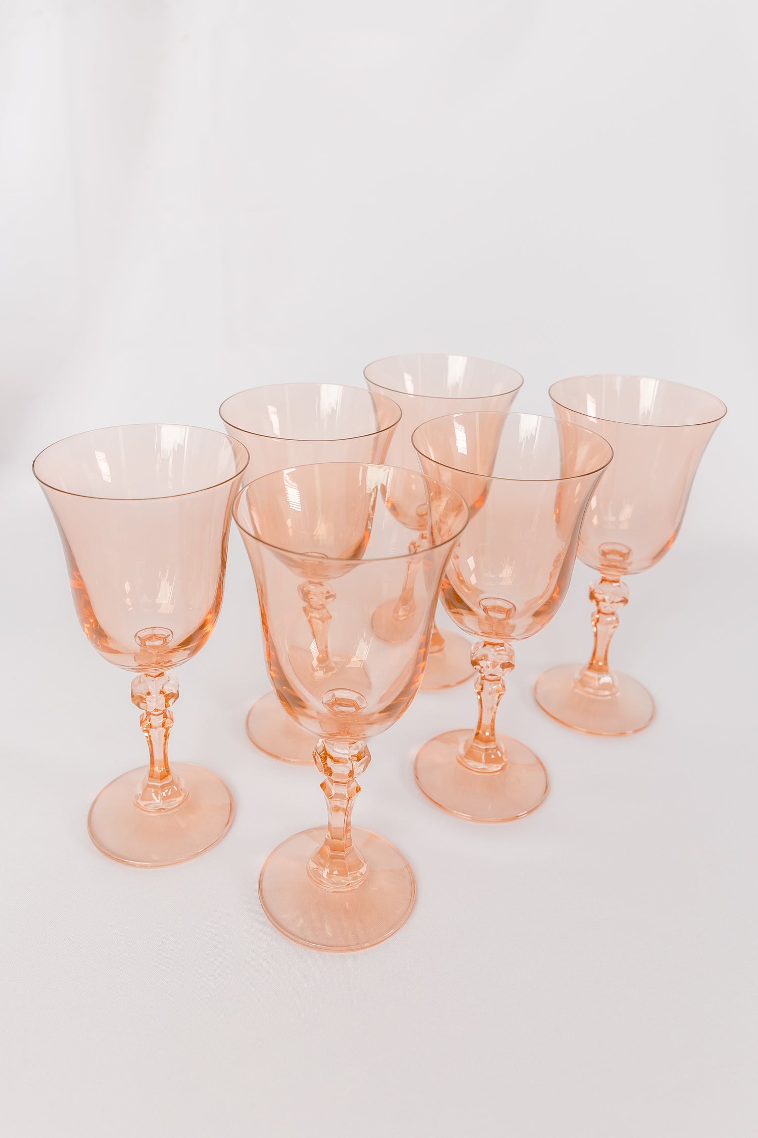 Estelle Colored Regal Goblet - Set of 6 {Blush Pink}