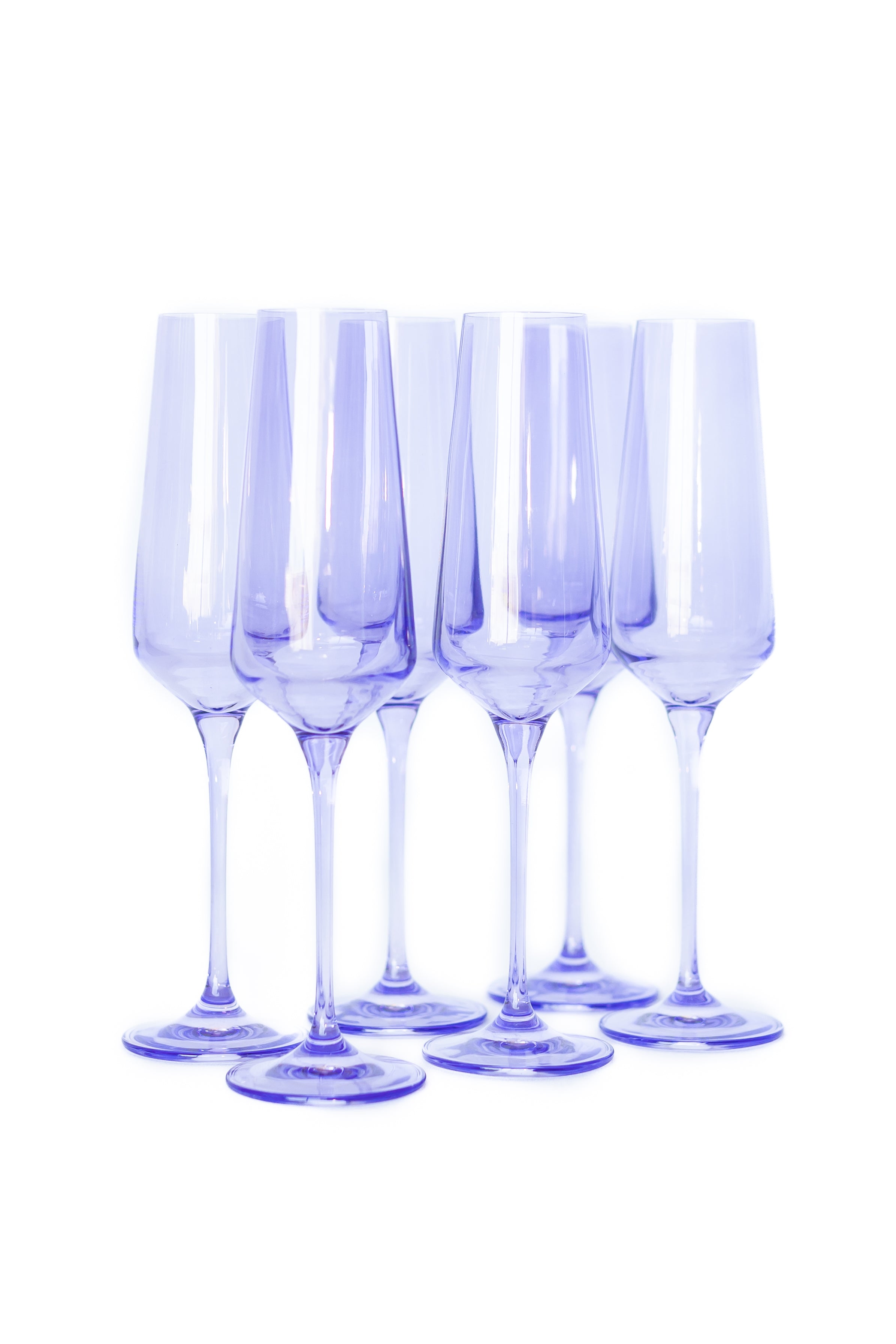 Estelle Colored Champagne Flute - Set of 6 {Lavender}