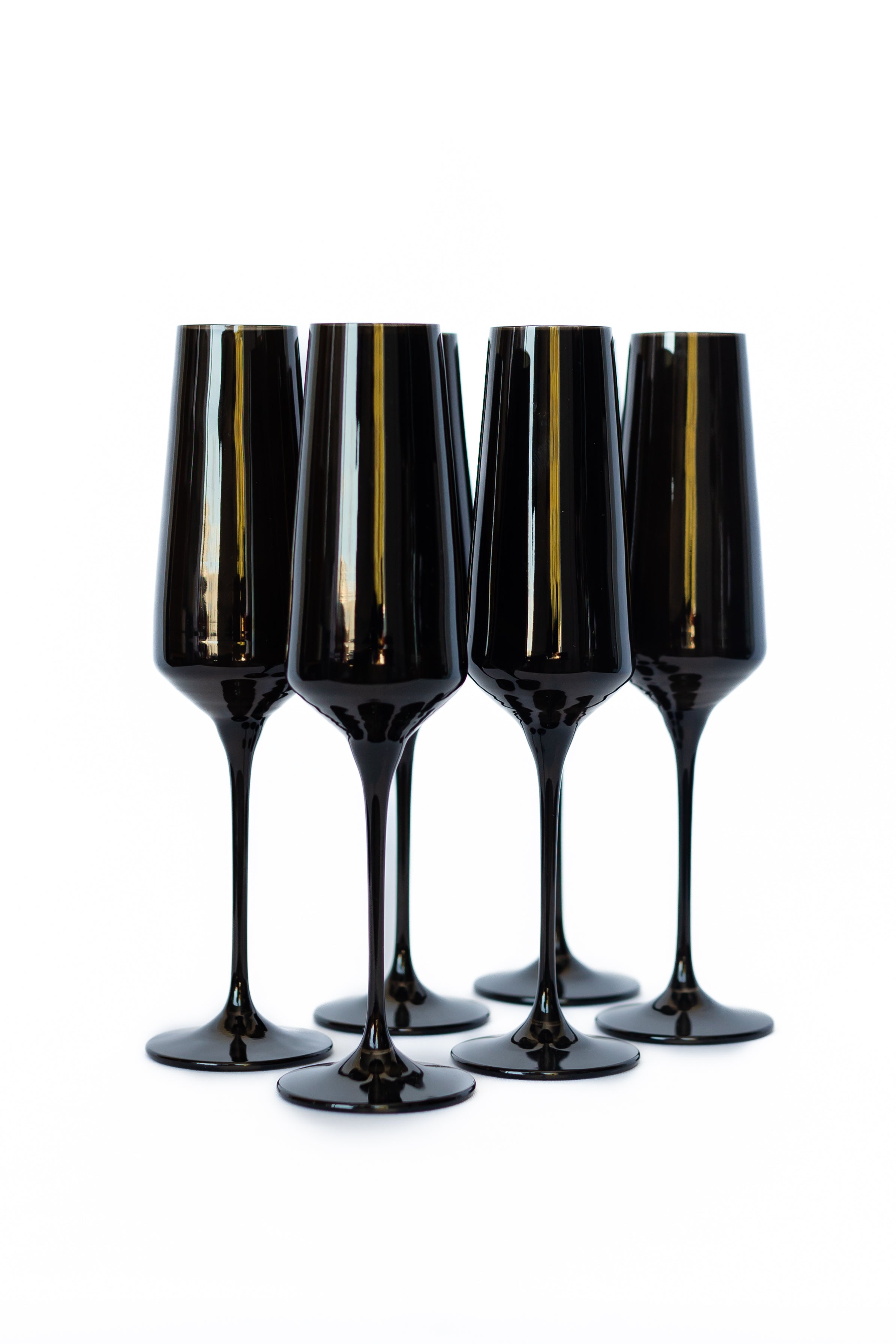 Champagne on sale glasses black