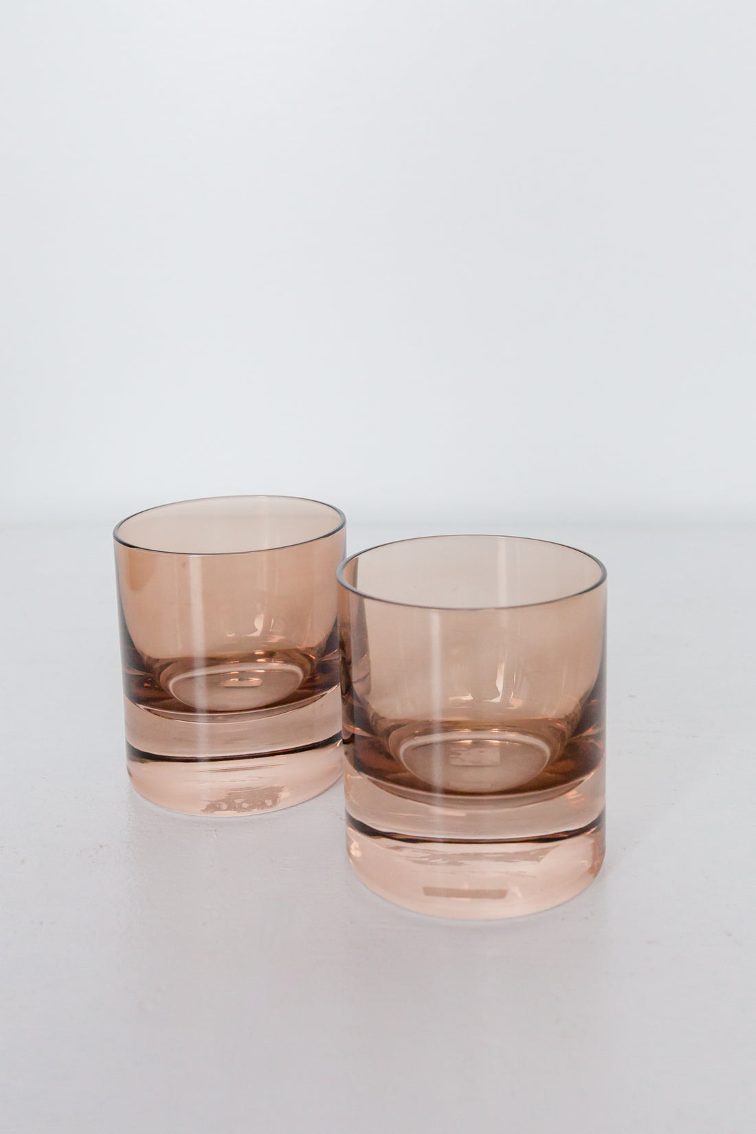 Estelle Colored Rocks Glass -  Set of 2 {Mocha Mousse (Our Amber Smoke)}