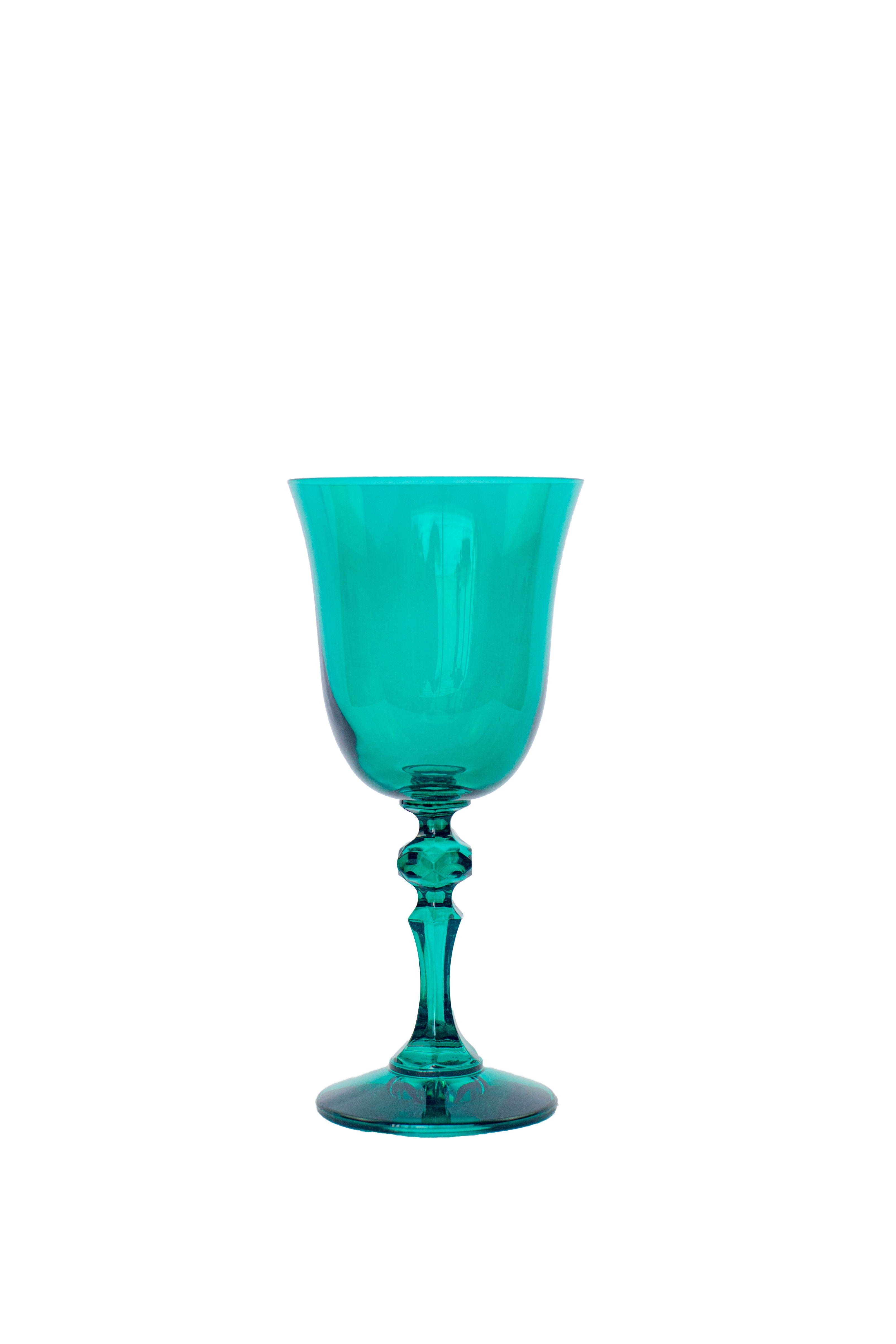 Estelle Colored Regal Goblet - Set of 2 {Emerald Green}