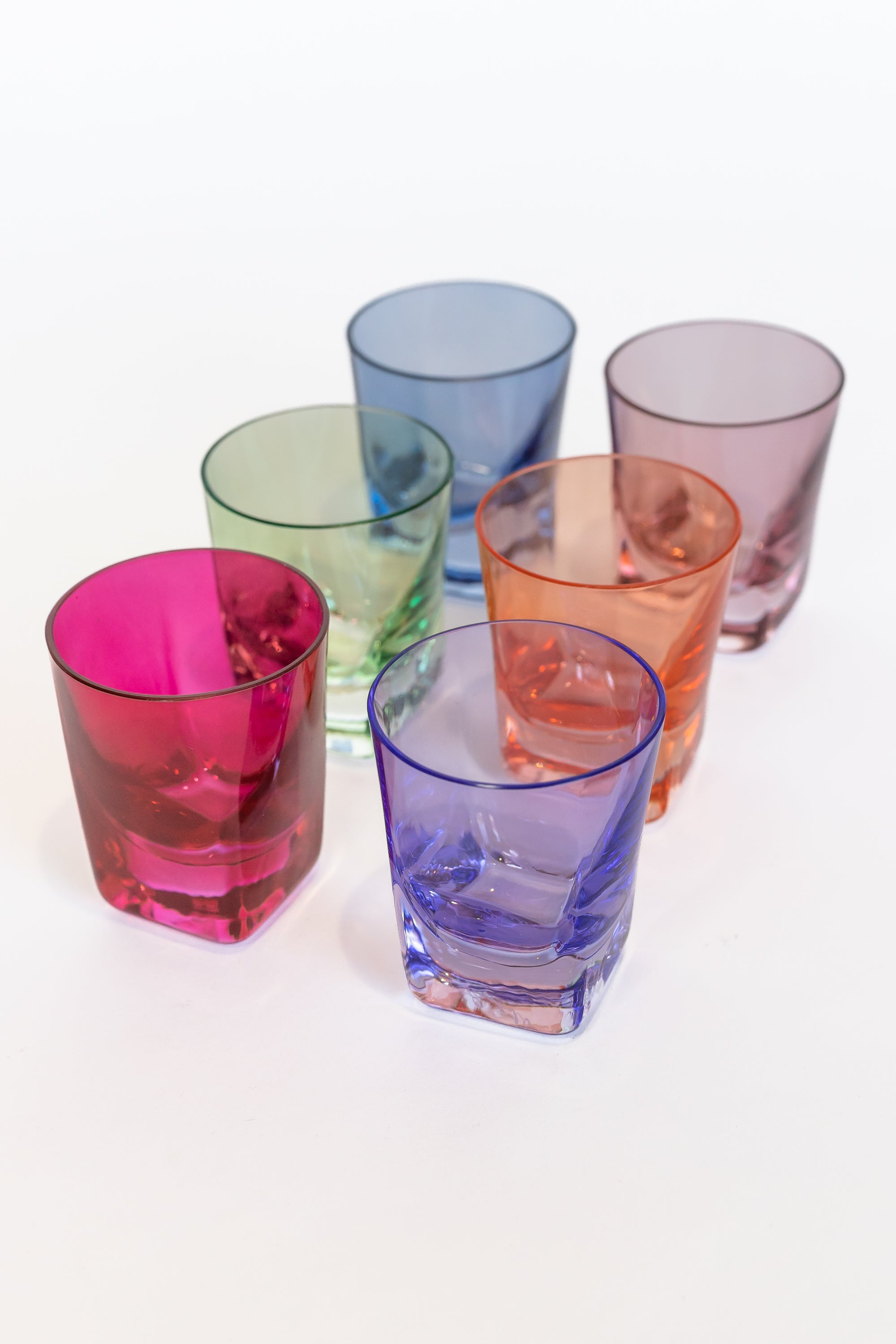 Estelle Colored Shot Glasses Set Of 6 {mixed Set} Estelle Colored Glass