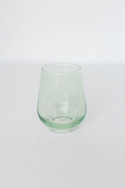 Estelle Colored Wine Stemless - Set of 6 {Mint Green}