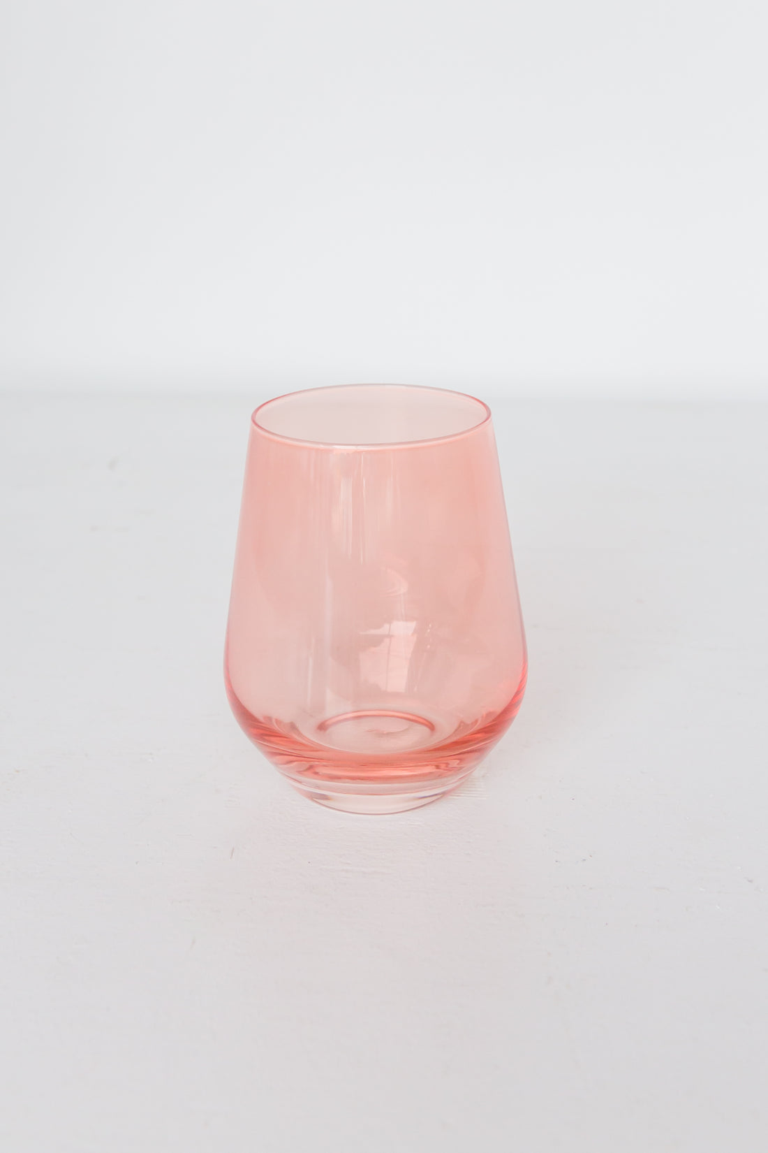 Estelle Colored Wine Stemless - Set of 6-  Peach Fuzz {Our Coral Peach Pink}