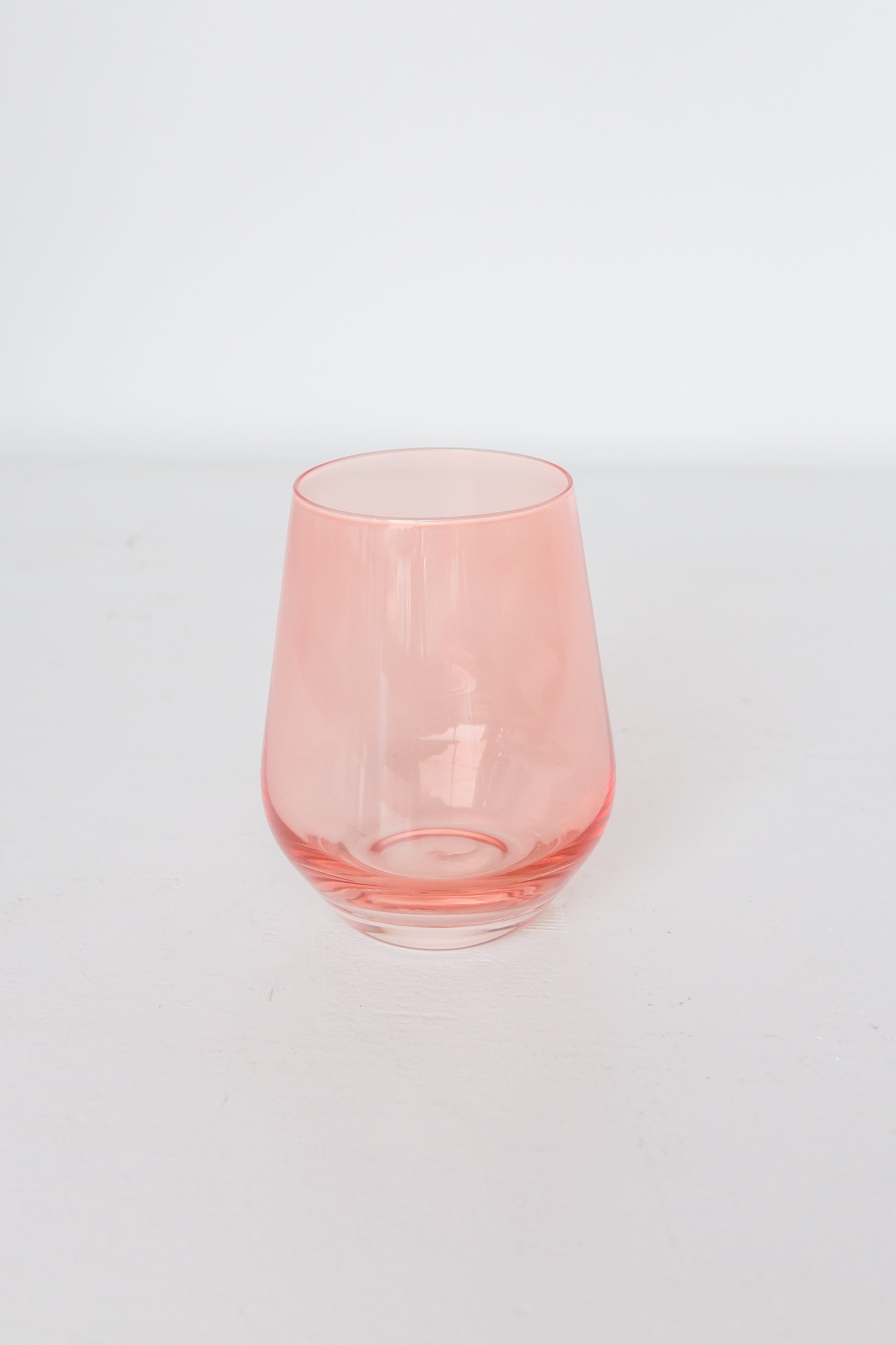 Estelle Colored Wine Stemless - Set of 6 {Coral Peach Pink}