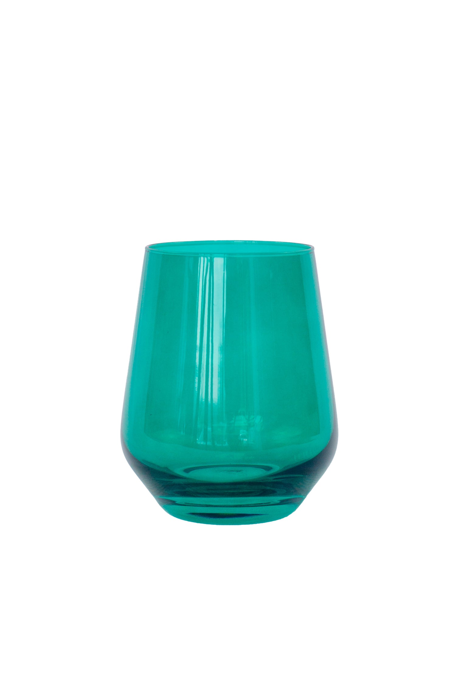 Estelle Colored Wine Stemless - Set of 2 {Emerald Green}