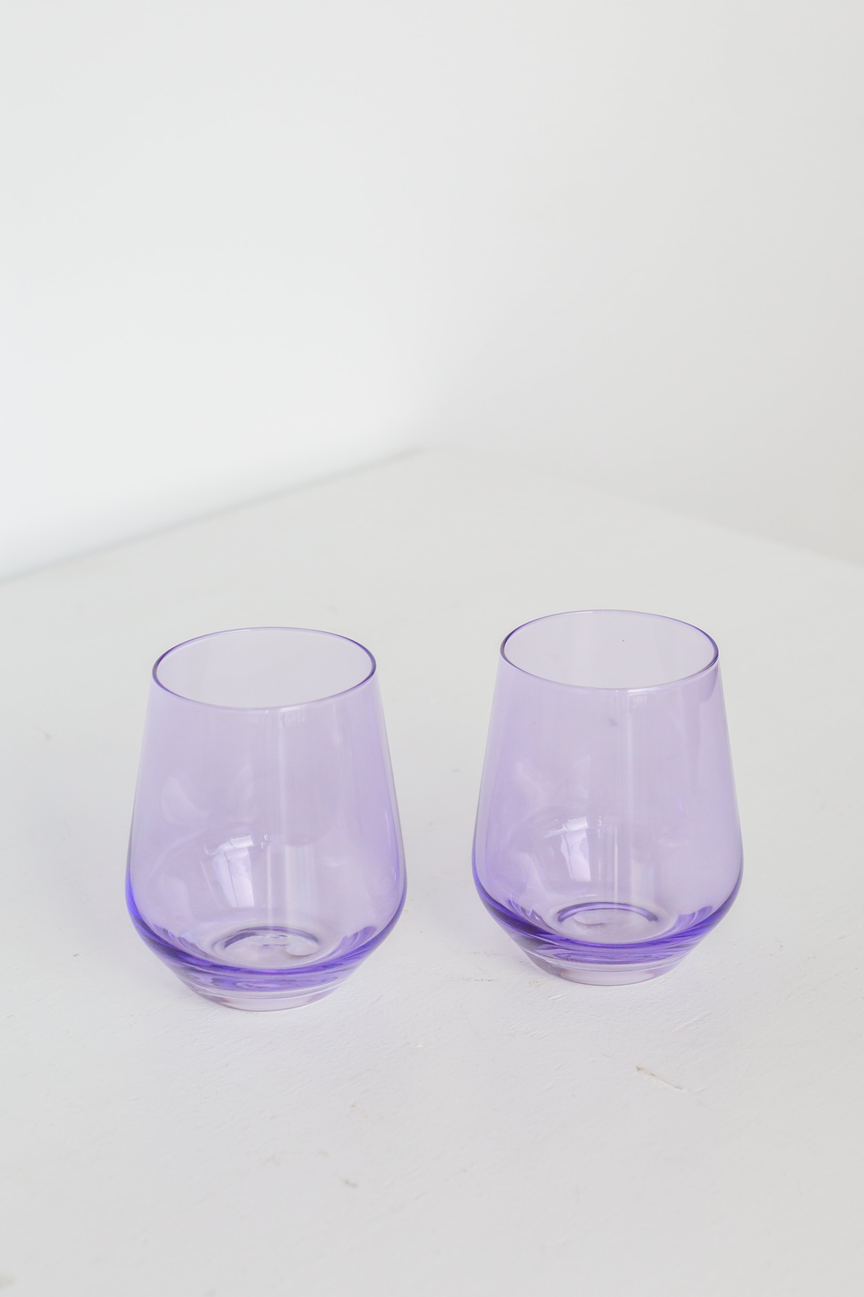 Estelle Colored Wine Stemless - Set of 6 {Lavender}