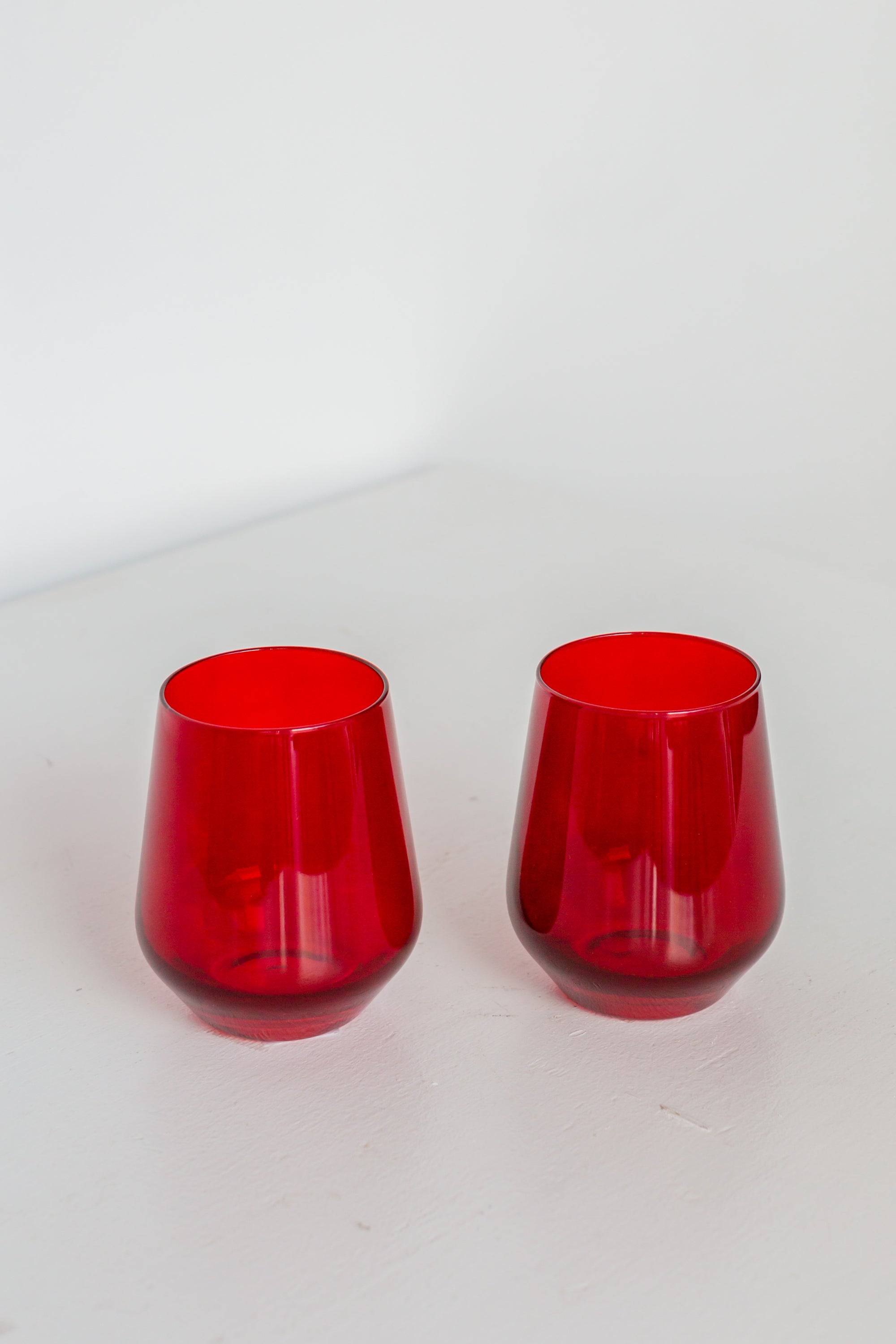 Estelle Colored Wine Stemless Set Of 6 {red} Estelle Colored Glass