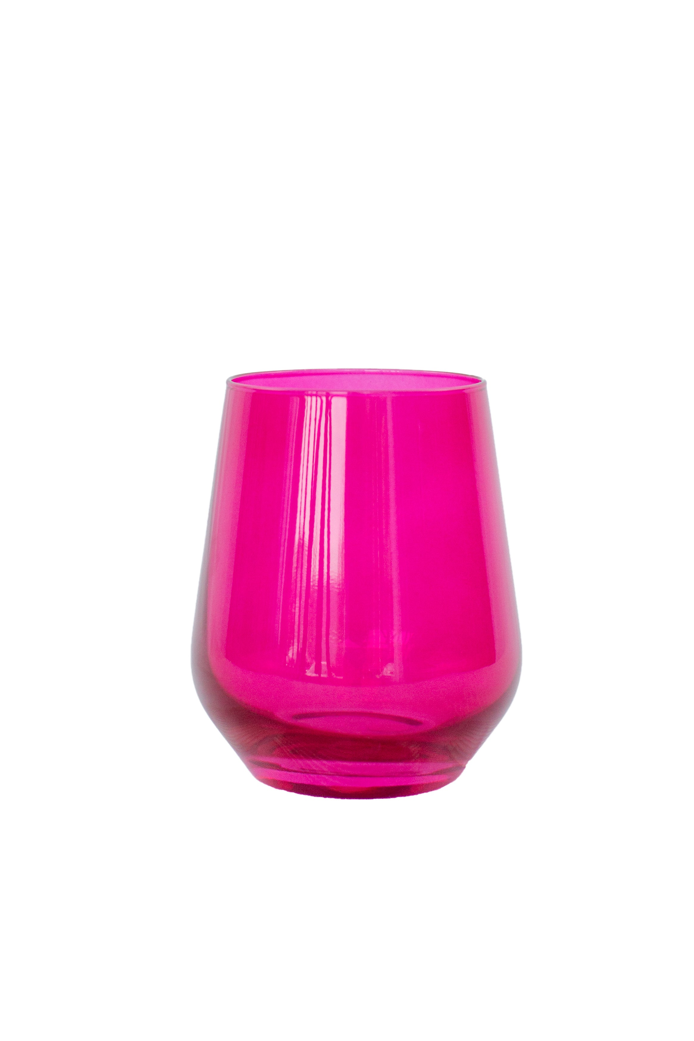 Estelle Colored Wine Stemless - Set of 2 {Viva Magenta (Our Fuchsia)}