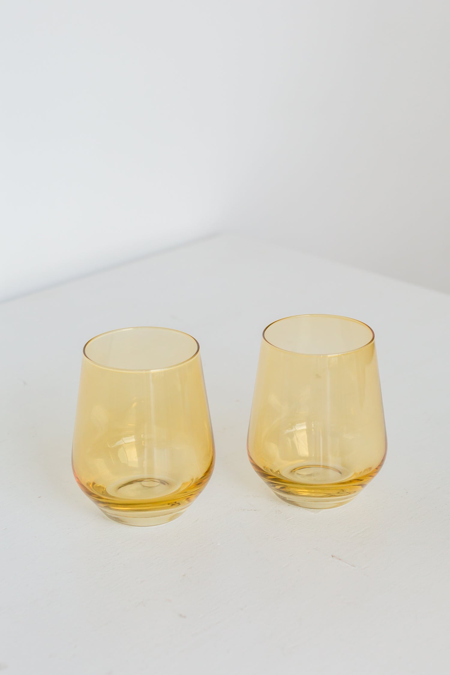 Estelle Colored Wine Stemless - Set of 2 {Yellow}